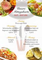 Die Mittagskarte für diese Woche im Ristorante Il Cavallo: Die Mittagskarte für diese Woche im Ristorante Il Cavallo: