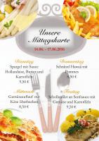 Das ist die Mittagskarte für diese Woche im Ristorante Il Cavallo: Das ist die Mittagskarte für diese Woche im Ristorante Il Cavallo: