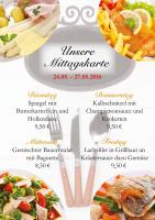 Diese Woche gibt es folgende Gerichte im Ristorante Il Cavallo: Diese Woche gibt es folgende Gerichte im Ristorante Il Cavallo: